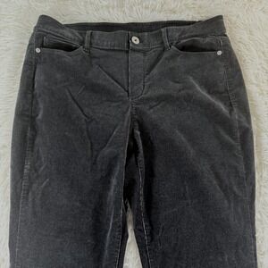 J.Jill Women's Light Black Corduroy Casual Pants Soft Cotton Everyday Medium